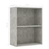 2-Tier Book Cabinet – 60x30x76.5 cm, Concrete Grey