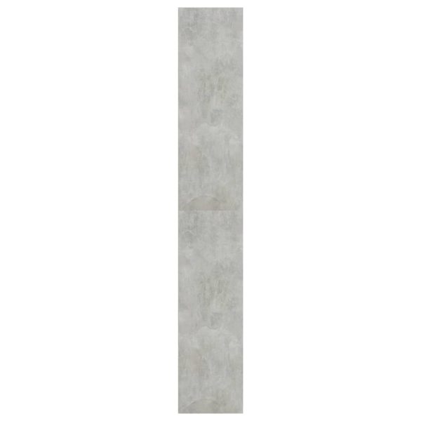 2-Tier Book Cabinet – 60x30x189 cm, Concrete Grey