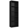 2-Tier Book Cabinet – 60x30x189 cm, High Gloss Black