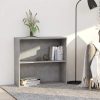 2-Tier Book Cabinet – 80x30x76.5 cm, Concrete Grey