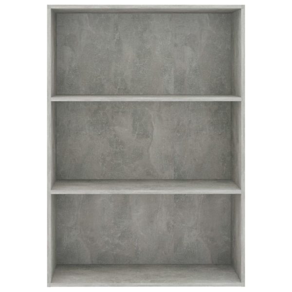 2-Tier Book Cabinet – 80x30x114 cm, Concrete Grey