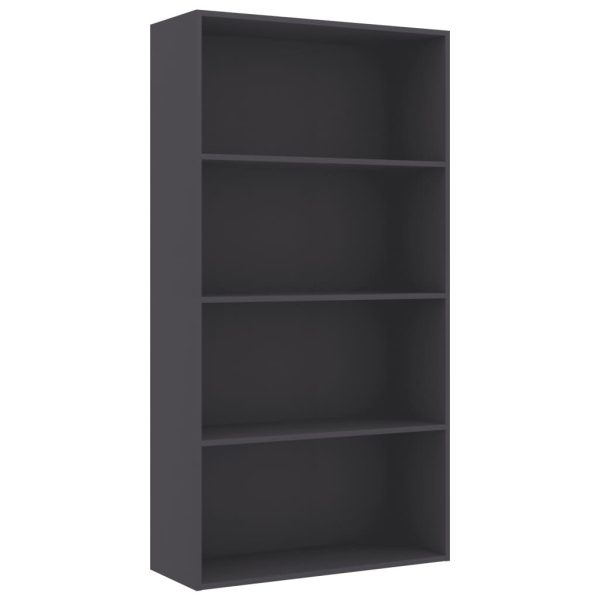2-Tier Book Cabinet – 80x30x151.5 cm, Grey