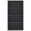 2-Tier Book Cabinet – 80x30x151.5 cm, Grey