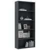 2-Tier Book Cabinet – 80x30x189 cm, Grey