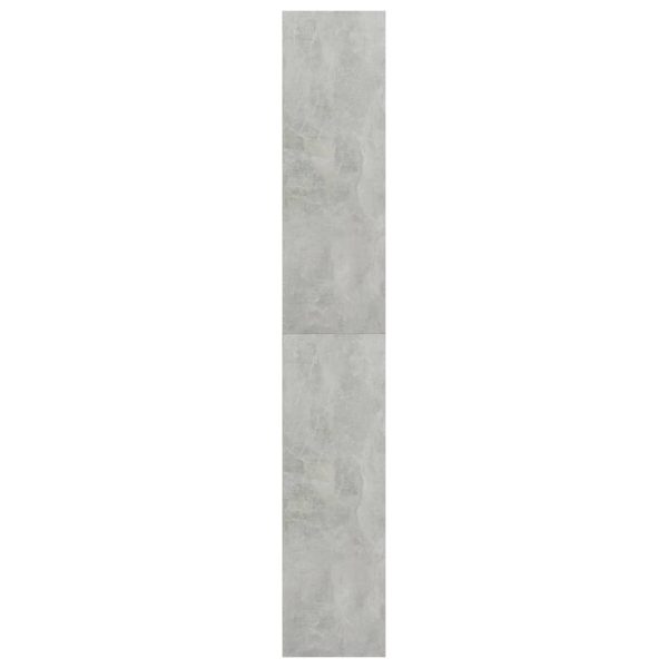 2-Tier Book Cabinet – 80x30x189 cm, Concrete Grey