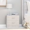 Depew Bedside Cabinet 40x30x40 cm Engineered Wood – Concrete Grey, 1