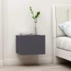 Costessey Bedside Cabinet 40x30x30 cm Engineered Wood – Grey, 1