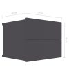 Costessey Bedside Cabinet 40x30x30 cm Engineered Wood – Grey, 2