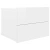 Costessey Bedside Cabinet 40x30x30 cm Engineered Wood – High Gloss White, 1