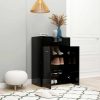 Shoe Cabinet 60x35x84 cm Engineered Wood – High Gloss Black