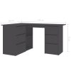 Corner Desk 145x100x76 cm Engineered Wood – Grey