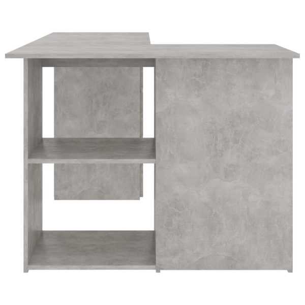 Corner Desk 145x100x76 cm Engineered Wood – Concrete Grey