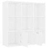 Book Cabinet 98x30x98 cm Engineered Wood – White