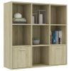 Book Cabinet 98x30x98 cm Engineered Wood – Sonoma oak