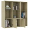 Book Cabinet 98x30x98 cm Engineered Wood – Sonoma oak