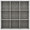 Book Cabinet 98x30x98 cm Engineered Wood – Concrete Grey