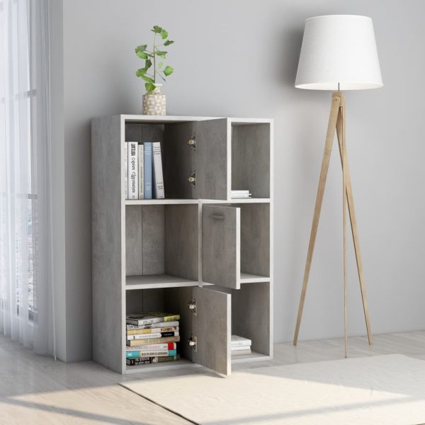 Storage Cabinet 60×29.5×90 cm Engineered Wood – Concrete Grey