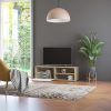 Bookham TV Cabinet 120x34x37 cm Engineered Wood – White and Sonoma Oak