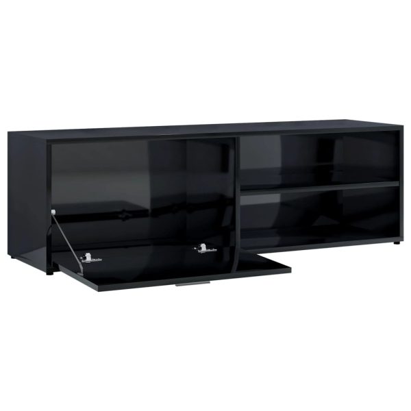 Bookham TV Cabinet 120x34x37 cm Engineered Wood – High Gloss Black