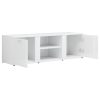 Cramlington TV Cabinet 120x34x37 cm Engineered Wood – High Gloss White