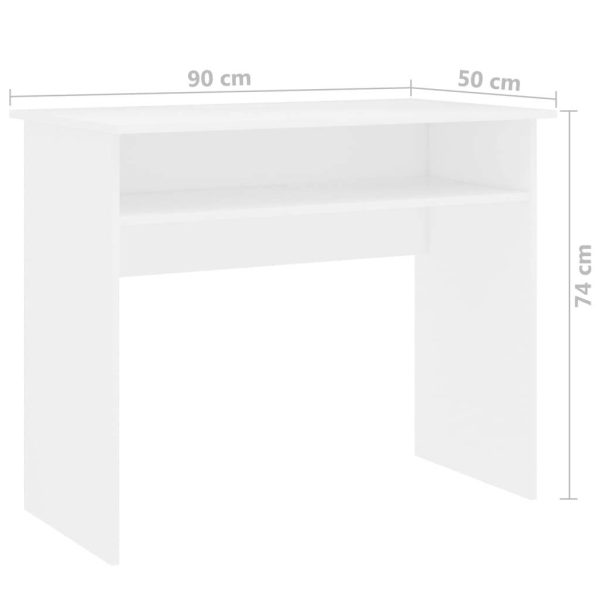 Desk 90x50x74 cm Engineered Wood – White