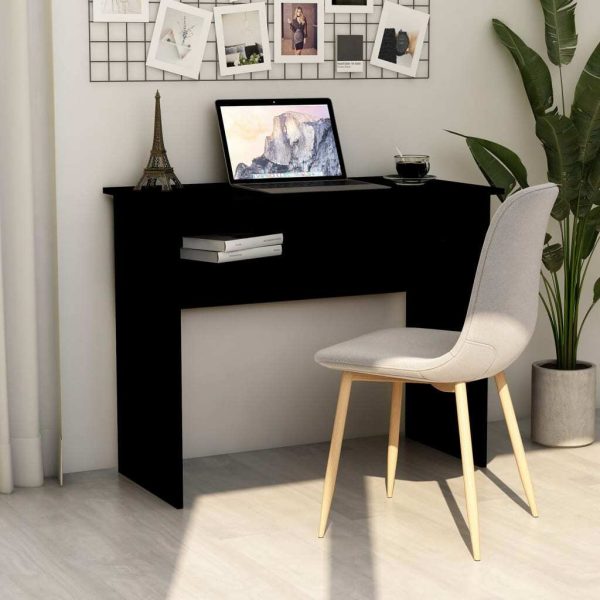 Desk 90x50x74 cm Engineered Wood – Black
