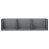 CD Wall Shelf 75x18x18 cm Engineered Wood – High Gloss Grey