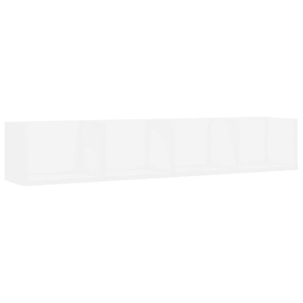 CD Wall Shelf 100x18x18 cm Engineered Wood – White