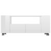 Wenatchee TV Cabinet 120x35x48 cm Engineered Wood – High Gloss White