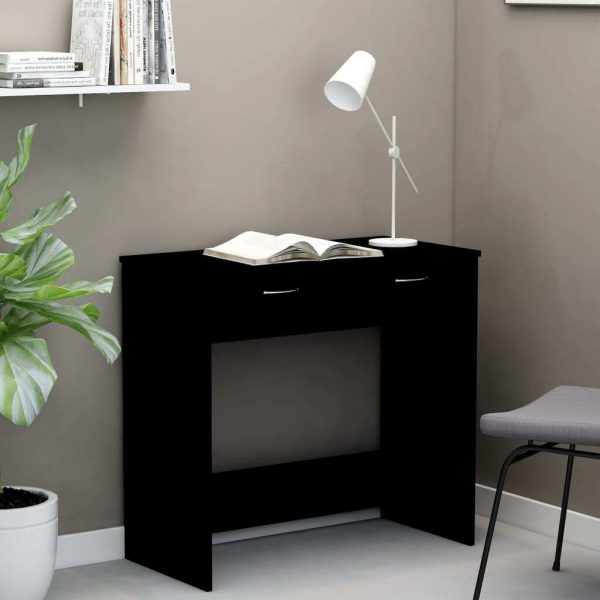 Desk 80x40x75 cm Engineered Wood – Black