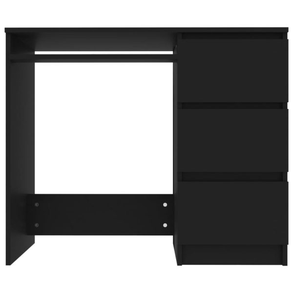 Desk 90x45x76 cm Engineered Wood – Black