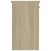 Desk 90x45x76 cm Engineered Wood – White and Sonoma Oak