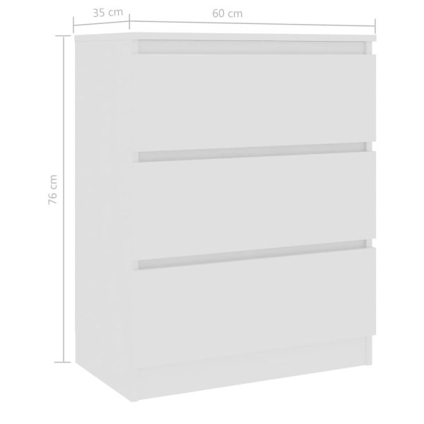 Sideboard 60x35x76 cm Engineered Wood – White