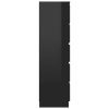 Drawer Sideboard 60x35x121 cm Engineered Wood – High Gloss Black