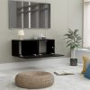 Newmarket TV Cabinet Engineered Wood – 80x30x30 cm, Black