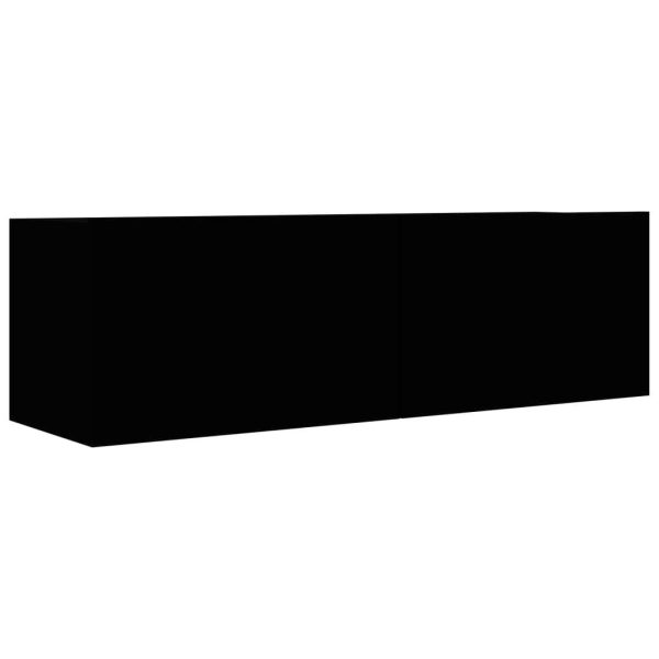 Newmarket TV Cabinet Engineered Wood – 100x30x30 cm, Black