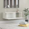 Newmarket TV Cabinet Engineered Wood – 100x30x30 cm, High Gloss White