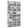 CD Cabinet Engineered Wood – 102x16x177.5 cm, White