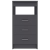 Drawer Cabinet 40x50x76 cm Engineered Wood – Grey