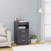 Drawer Cabinet 40x50x76 cm Engineered Wood – High Gloss Grey