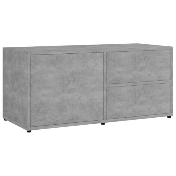 Hopkins TV Cabinet 80x34x36 cm Engineered Wood – Concrete Grey