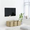 Prudhoe TV Cabinet 80x34x30 cm Engineered Wood – Sonoma oak