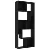 Book Cabinet 67x24x161 cm Engineered Wood – Black