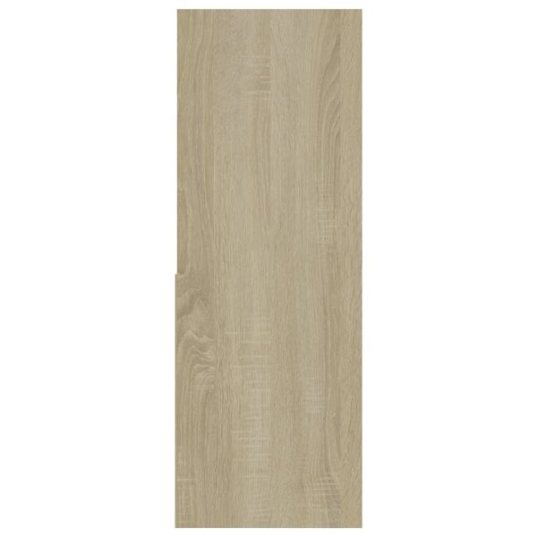 Book Cabinet 67x24x161 cm Engineered Wood – White and Sonoma Oak