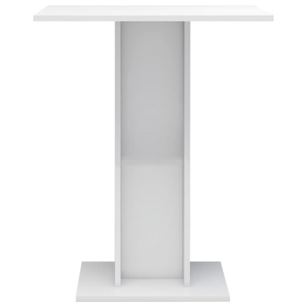 Bistro Table 60x60x75 cm Engineered Wood – High Gloss White
