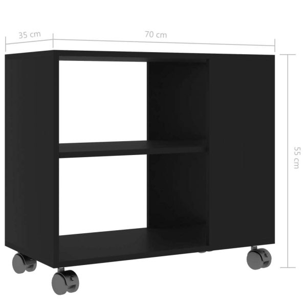Eagan Side Table 70x35x55 cm Engineered Wood – Black