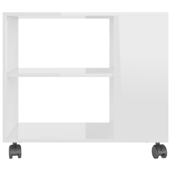 Eagan Side Table 70x35x55 cm Engineered Wood – High Gloss White