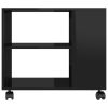 Eagan Side Table 70x35x55 cm Engineered Wood – High Gloss Black