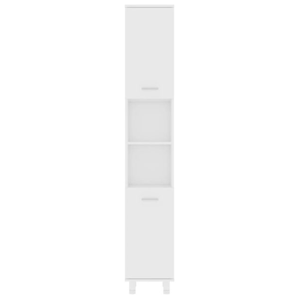 Bathroom Cabinet 30x30x179 cm Engineered Wood – White