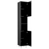 Bathroom Cabinet 30x30x179 cm Engineered Wood – High Gloss Black